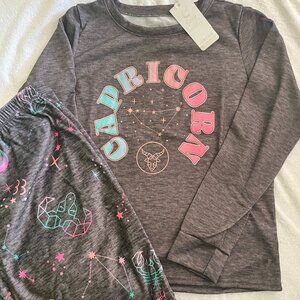 Justice girls grey PJ's